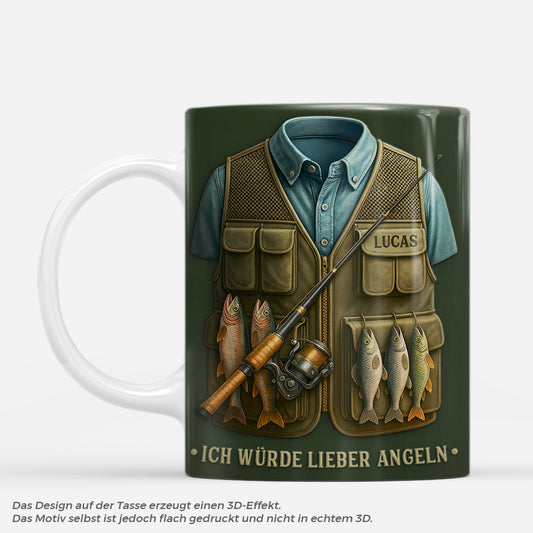 7323MGE1 3d druck effekt ich wurde lieber angeln personalisierte tasse 7323M8TMB
