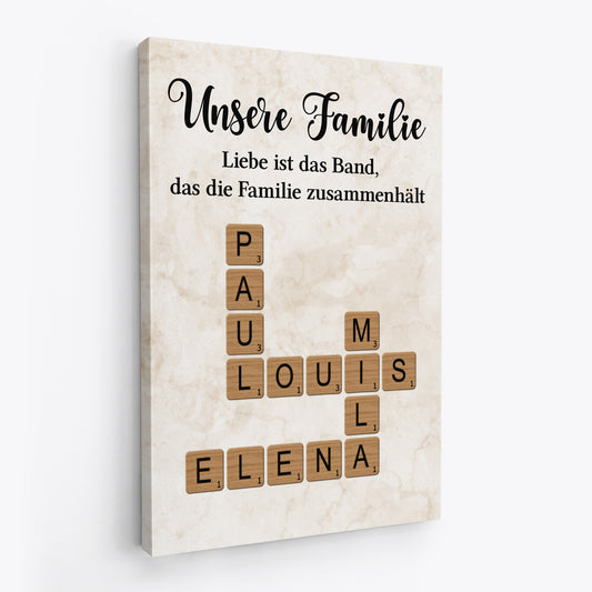 7386CGE2 unsere familie etwas verruckt etwas laut und ganz viel liebe_ personalisierte kreuzwortratsel leinwand 7386C6P5I