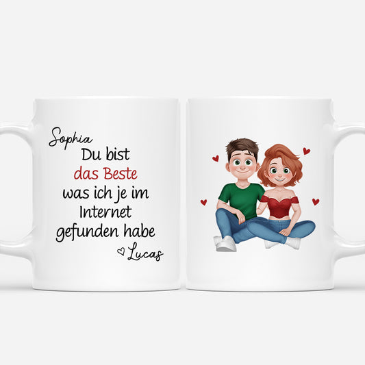 7538MGE1 du bist das beste was ich im internet gefunden habe paar tassen personalisiert 7538MCQCG_9788f9e4 ea50 457f 84ae 042287801ccc