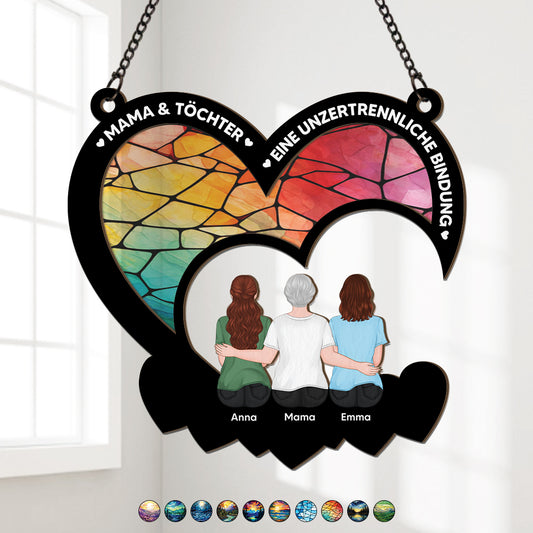 7680UGE1 mama tochter eine unzertrennliche bindung personalisiertes geschenk acryl sonnenfanger omamama 7680utiwa
