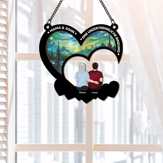 7680UGE2 mama tochter eine unzertrennliche bindung personalisiertes geschenk acryl sonnenfanger omamama 7680utiwa