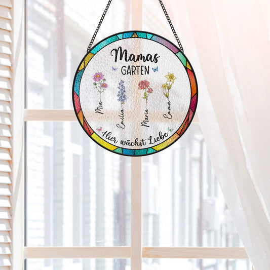 7686UGE2 omas garten hier wachst liebe personalisiertes geschenk garten_ buntglas sonnenfanger omamama 7686ucq5a