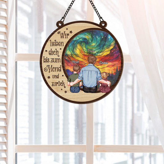 7689UGE2 ich liebe dich bis zum mond und zuruck personalisierte geschenke familie acryl sonnenfanger papamama 7689usqzi