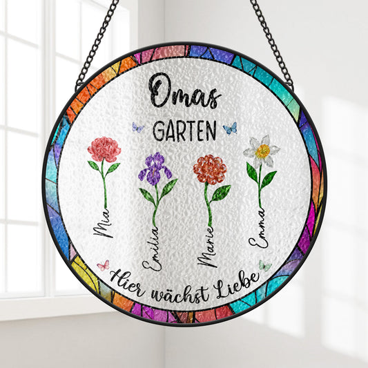 7692UGE1 omas garten hier wachst liebe personalisiertes geschenk garten_ buntglas sonnenfanger mamaoma 7692ucq5a