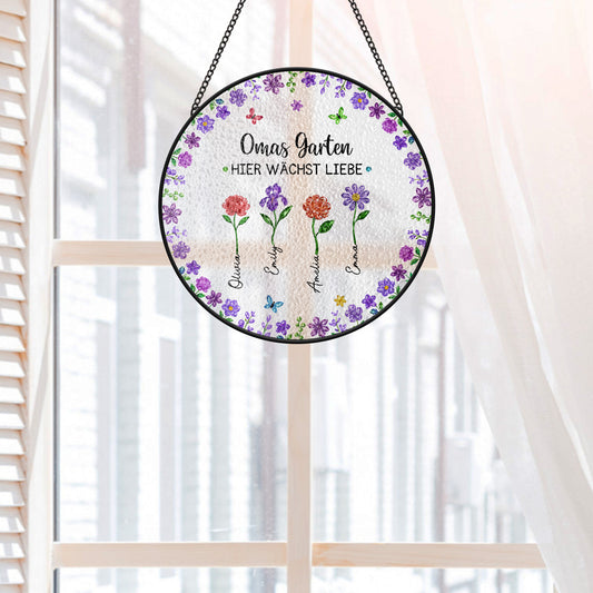 7702UGE2 omas garten hier wachst liebe glitzersteine personalisiertes geschenk garten_ buntglas sonnenfanger mamaoma 7702u6qwa