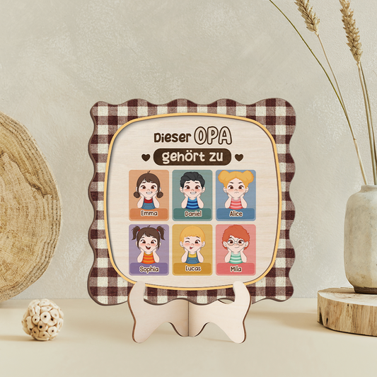 7713QGE2 diese oma gehort zu personalisiertes geschenk holzaufsteller omaopa 7713qskab