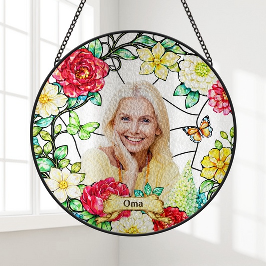 7729UGE1 name blumen personalisierte geschenke foto buntglas sonnenfanger mamaoma 7729ustna