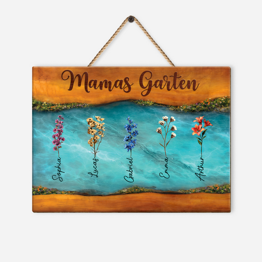 7749QGE1 3d druck effekt omas garten personalisiertes geschenk holzschild mamaoma 7749q3hma