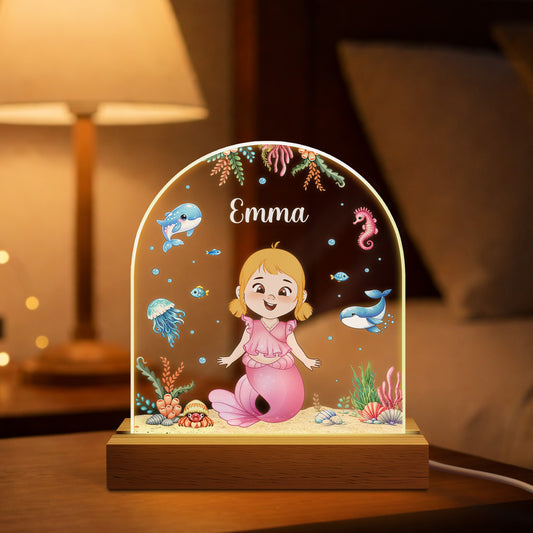 7789LGE1 meerjungfrau personalisierte geschenke foto nachtlicht kinder 7789lcltk