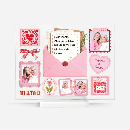 7795RGE1 brief an mama schreiben personalisierte geschenke foto acryl aufsteller mit stander omamama 7795rcvwa_1