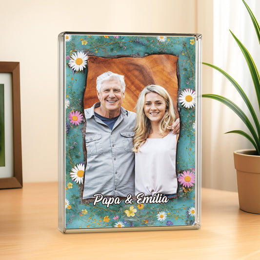 7796RGE2 3d druck effekt mama tochter personalisierte geschenke foto rechteck acryl aufsteller papamama 7796r3qaa