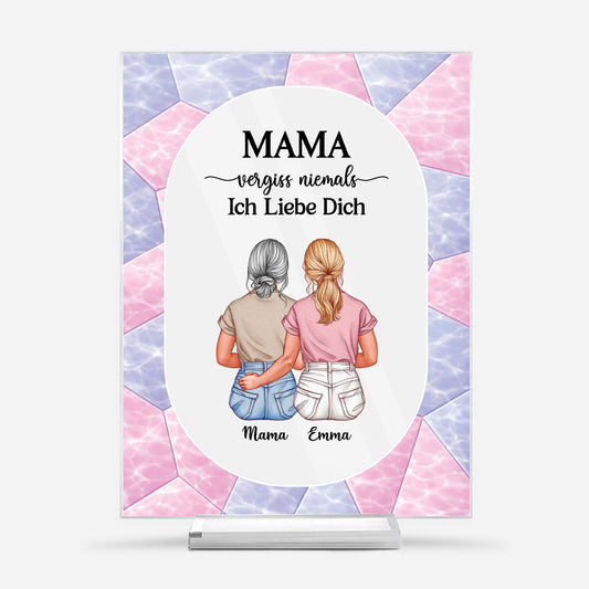 7798RGE1 vergiss niemals dass ich dich liebe personalisiertes geschenk acryl aufsteller mit stander omamama 7798rcvma_1