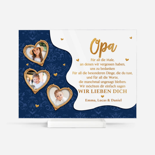 7803RGE1 danke opa kurze spruche_ personalisiertes geschenk acryl aufsteller mit stander opaoma 7803rtpab