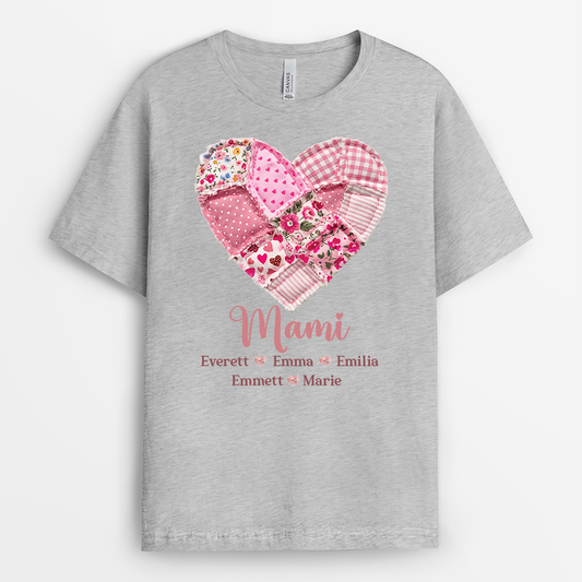 7809AGE2 oma enkelkinder patchwork personalisiertes geschenk mama oma t shirt 7809a8fca