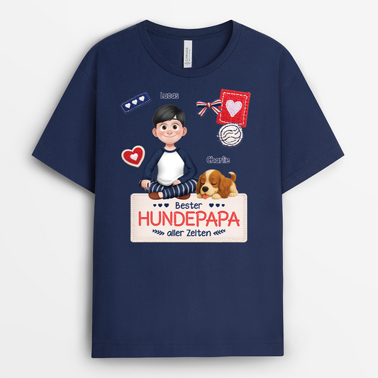 7816AGE2 beste hundemama der welt personalisierte hunde_ geschenke t shirt strick optik 7816acfmc
