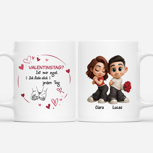 7818MGE1 valentinstag ist mir egal ich liebe dich jeden tag personalisierte paar geschenke romantische tassen 7818m6f5g
