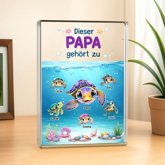 7837RGE1 diese mama gehort zu personalisiertes geschenk rechteck acryl aufsteller mamapapa schildkroten 7837r6vwa_2