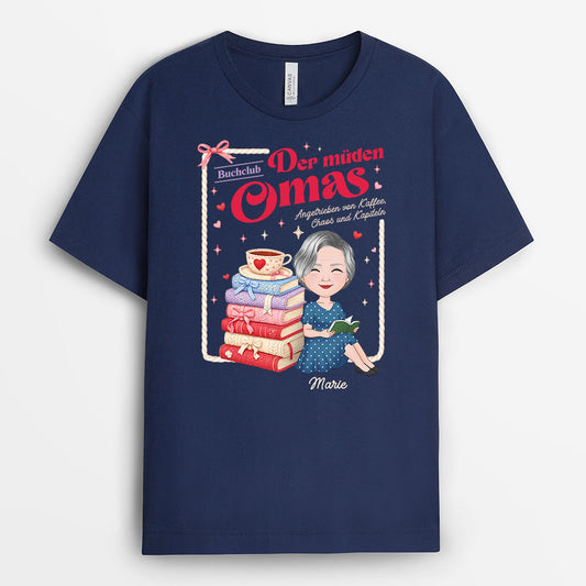 7843AGE2 club der muden mamas personalisierte geschenke fur leseratten frauen oma mama t shirt strick optik 7843a6vna