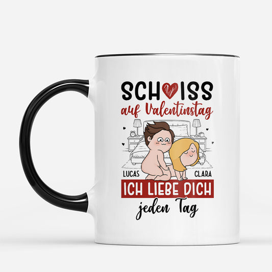 7850MGE2 schiss auf valentinstag ich liebe dich jeden tag personalisierte paar geschenke tassen lustig 7850m3tmg