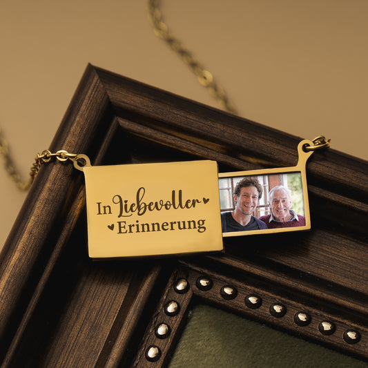 7853JGE2 ich bin immer bei dir briefumschlag kette personalisierte trauergeschenke kette mama oma foto 7853j3pca