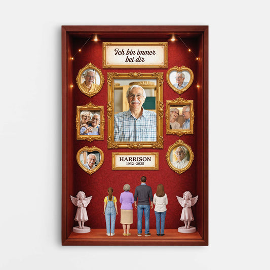 7864CGE1 3d druck effekt in liebevoller erinnerung personalisierte trauergeschenke leinwand fur oma opa mit foto 7864cslwi