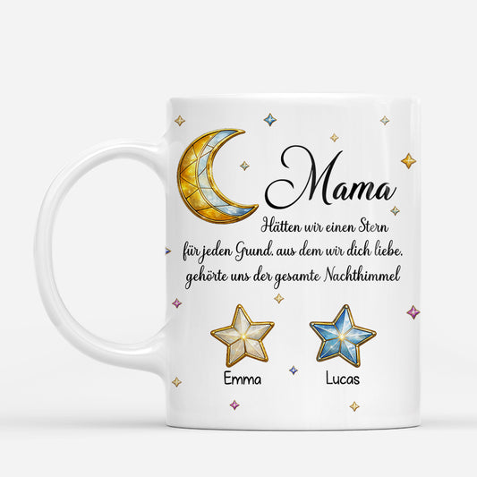 7877MGE1 jeder stern am himmel steht fur einen grund warum ich dich liebe mama papa tasse personalisieren 7877mtlma