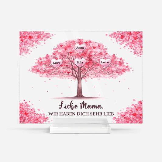 7889RGE1 ich habe dich sehr lieb personalisiertes geschenk acryl aufsteller mit stander mamapapa 7889rtpca