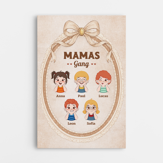 7917CGE1 mamas gang personalisiertes geschenk leinwand mamaoma vintage rahmen 7917c8xha