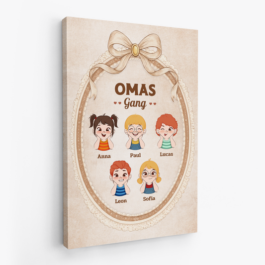 7917CGE2 mamas gang personalisiertes geschenk leinwand mamaoma vintage rahmen 7917c8xha