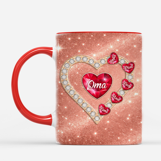 7938MGE1 3d druck effekt oma enkelkinder personalisiertes geschenk mamaoma tasse diamanten 7938mt6ca2