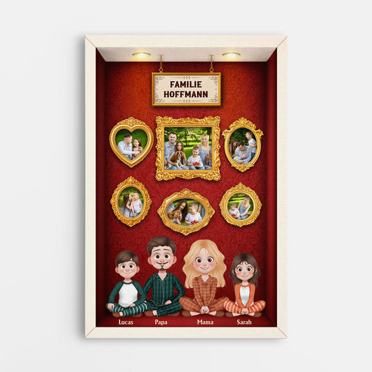 7962CGE1 familie cartoon personalisierte geschenke foto leinwand familie_ 7962c6vwi
