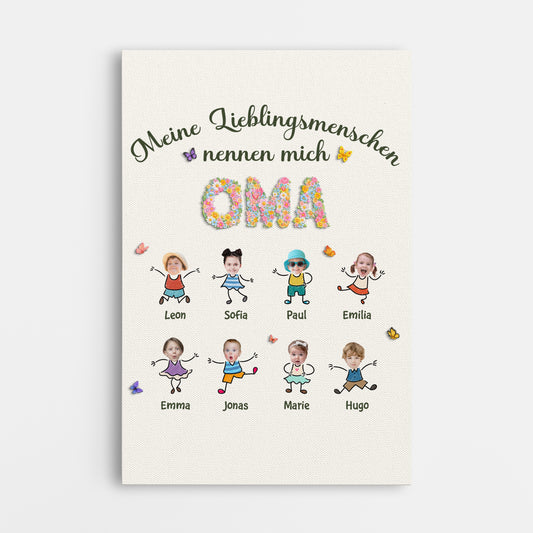 7977CGE1 meine lieblingsmenschen nennen mich mama personalisierte geschenke foto leinwand mama oma 7977ctyna