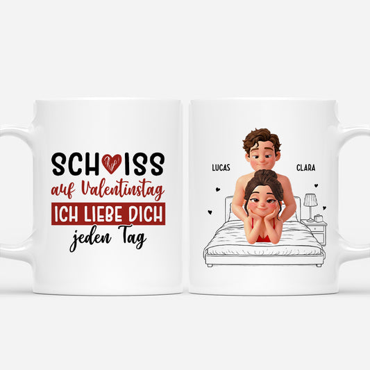 7990MGE1 schiss auf valentinstag ich liebe dich jeden tag personalisierte paar geschenke cartoon tassen lustig 7990m6q5g