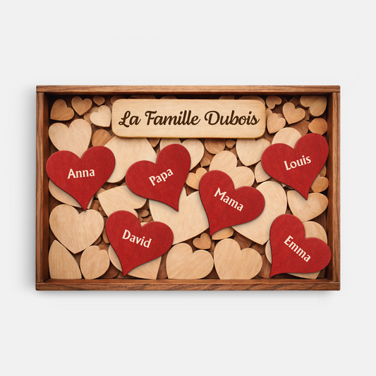 8005CGE1 zusammen sind wir familie herzen personalisierte geschenke familie leinwand 8005c6fwi