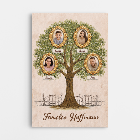 8009CGE1 familie personalisierte geschenke foto leinwand familie_ baum 8009c6fwi