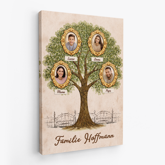 8009CGE2 familie personalisierte geschenke foto leinwand familie_ baum 8009c6fwi