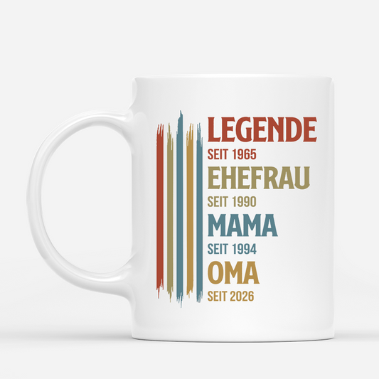 8017MGE1 legende ehefrau mama oma streifen personalisiertes geschenk mama tasse 8017m8pha