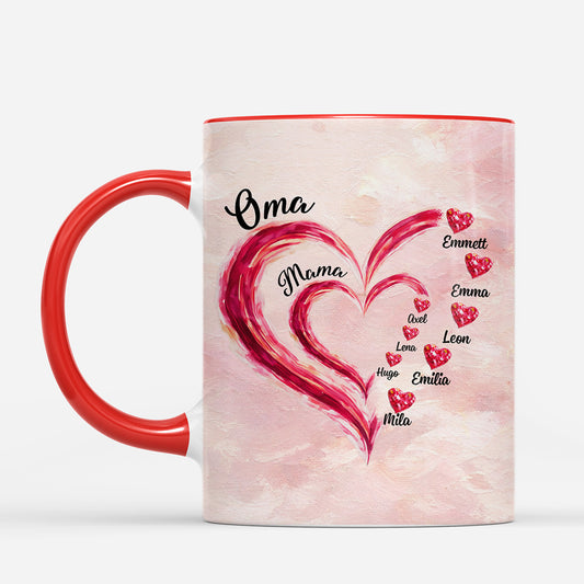 8031MGE1 oma mama kinder personalisiertes geschenk tasse im olgemalde stil 8031mtqaa