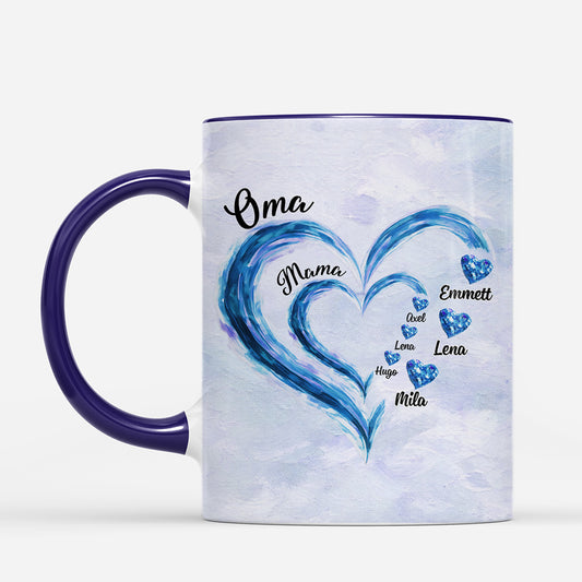 8031MGE2 oma mama kinder personalisiertes geschenk tasse im olgemalde stil 8031mtqaa