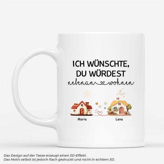 8034MGE1 3d druck effekt ich wunschte du wurdest nebenan wohnen personalisierte geschenke beste freundin tassen modellbau 8034m8v5f