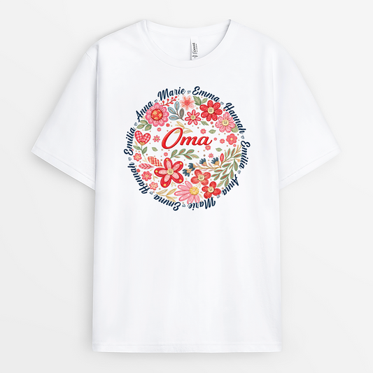 8047AGE1 3d druck effekt mama knopf personalisiertes geschenk garten oma mama t shirt 8047asyha