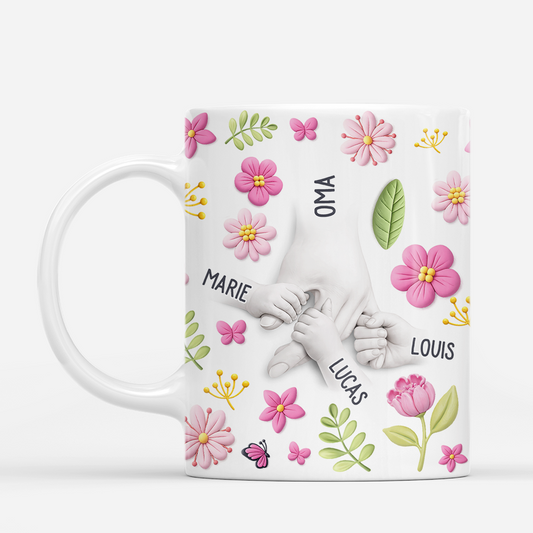 8095MGE2 3d druck effekt hand in hand personalisiertes geschenk mamaoma tasse rose 8095m3faa