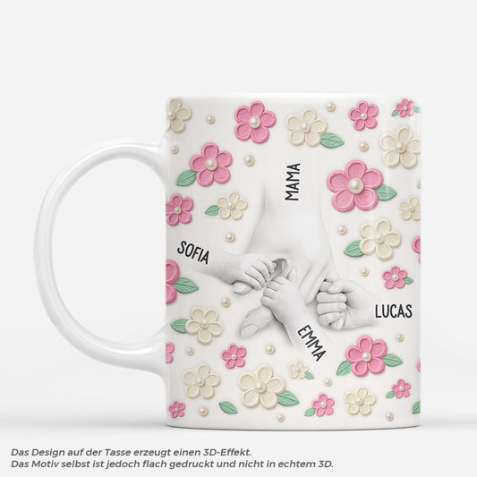 8118MGE1 3d druck effekt hand in hand personalisiertes geschenk mama oma tasse blute 8118m6qca