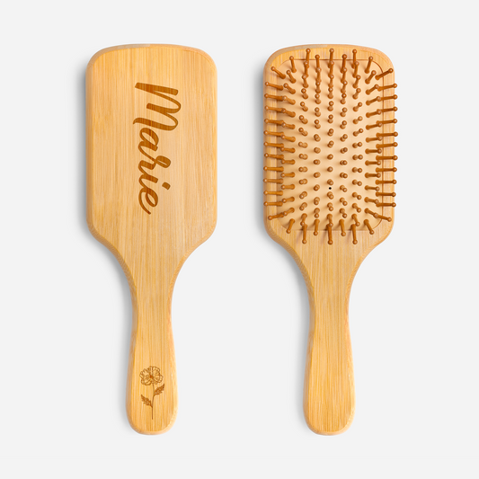 8125AGE1 name _ blume personalisierte geschenke fur frauen bambus haarburste mit gravur 8125aq6fa