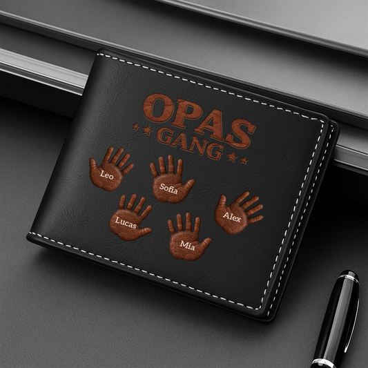 8127JGE2 3d druck effekt papas gang personalisierte geschenke herren portemonnaie papaopa 8127j6kab