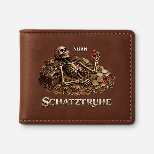 8132JGE1 3d druck effekt schatztruhe personalisierte geschenke herren portemonnaie 8132j6xmb