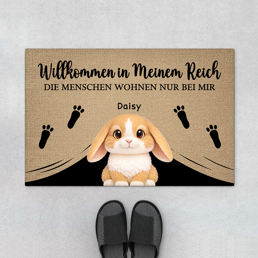8143DGE1 willkommen in meinem reich die menschen wohnen nur bei mir personalisierte geschenke fur kaninchen fussmatte lustig_ 8143dak5i_608ec5db 7bbe 4f7f bb97 3d3c5cc2ecad