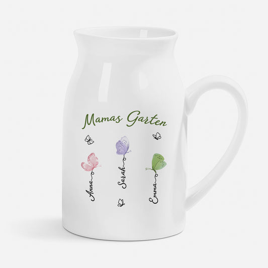 8144OGE1 omas garten personalisiertes geschenk garten keramik vase oma mama schmetterling lineart 8144o3pwa