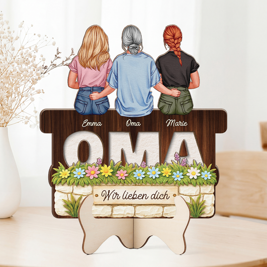 8145QGE2 mama wir lieben dich personalisiertes geschenk holzaufsteller mamaoma 8145qyna