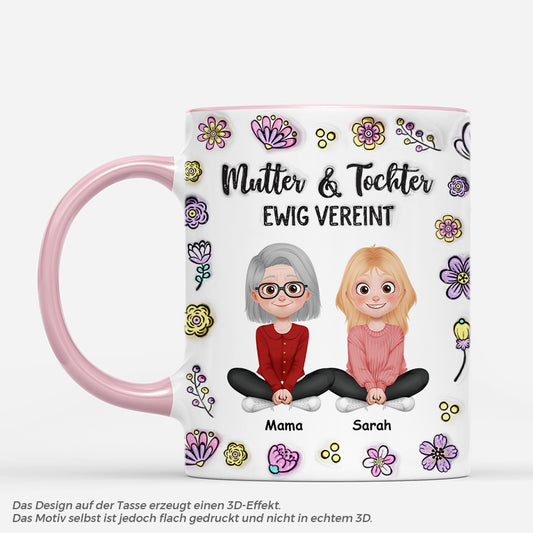 8150MGE1 3d druck effekt mama tochter ewig vereint mama tasse personalisieren 8150m3lwa